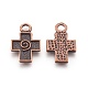 Tibetan Style Greek Cross Pendants Enamel Settings X-RLF1140Y-2