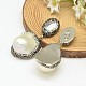 Colgantes de rhinestone de la perla PEAR-L013-01-1