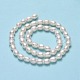 Fili di perle di perle d'acqua dolce coltivate naturali PEAR-J006-17D-3