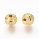 Brass Textured Beads X-KK-B208-G-2