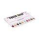 長方形の紙の報酬インセンティブカード  学生のためのパンチカード  番号模様  90x50x0.3mm DIY-K043-03-07-3
