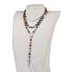 Natural & Synthetic Mixed Stone Pendant Necklaces NJEW-JN02095-02-3