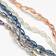 Electroplate Crystal Glass Rice Beads Strands EGLA-F042-A-1