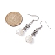 Orecchini pendenti ovali con perle naturali EJEW-JE05614-02-3