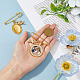 2Pcs 2 Style Oval & Flat Round Blank Glass Dome Wedding Bouquet Photo Charms Safety Pin Brooches with Crystal Rhinestone JEWB-AB00007-3