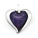 1Box Handmade Dichroic Glass Heart Pendants DICH-X028-08-1