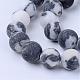 Chapelets de perles en zèbre naturel G-Q462-10mm-01-1