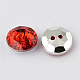 Botones redondos planos del diamante artificial de acrílico de Taiwán de 2-agujero BUTT-F015-11.5mm-32-2