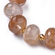 Brins de perles de quartz hématoïde jaune naturel G-K294-B02-2