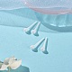 Гипоаллергенные серьги-гвоздики из биокерамики с цирконием и керамикой EJEW-Z023-11E-3