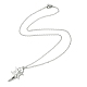 304 Halskette mit Anhänger aus Edelstahl für Damen NJEW-JN04387-04-4