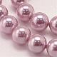Round Shell Pearl Bead Strands BSHE-L011-12mm-A-5