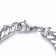Men's 304 Stainless Steel Diamond Cut Cuban Link Chain Bracelets BJEW-L673-002C-P-3