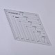 アクリルキルティング定規  60度のひし形テンプレート  透明なパッチワーク縫製カッティングクラフト定規diyツール  透明  270x156x2.9mm  穴：3mm X-AJEW-WH0109-83B-1