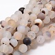 Frosted Natural Agate Round Beads Strands G-E322D-8mm-1