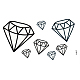 Diamant parttern faux amovible tatouages ​​temporaires autocollants en papier AJEW-A027-16X-017-1