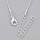 Brass Snake Chain Necklaces X-MAK-T006-11A-S-2