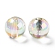 Two Tone UV Plating Rainbow Iridescent Acrylic Beads TACR-D010-03A-4