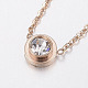 304 Stainless Steel Pendant Necklaces NJEW-H481-01RG-1