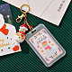 Schlüsselanhänger-Kartenhülle aus Kunststoff mit Weihnachtsmotiv XMAS-PW0001-273D-1