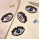 Chgcraft 4 pièce 2 couleurs de patchs perlés pour les yeux bleu mauvais œil brodé à repasser sur les patchs yeux roses applique broderie accessoire de vêtement pour bricolage couture vêtements jeans sacs à main PATC-CA0001-02-4