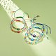 Acrylic Evil Eye & Round Lampwork Braided Bead Bracelet for Women BJEW-JB08379-2