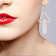 Anattasoul 3 paires 3 style triangle de pierres précieuses mélangées naturelles avec boucles d'oreilles pendantes balle EJEW-AN0002-27-4