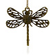 Antique Bronze Plated Alloy Dragonfly Pendants PALLOY-J288-01AB-NF-2