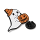 Spilla smaltata in lega a tema fantasma di Halloween JEWB-E022-03EB-03-3
