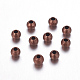 Perles rondes texturées en laiton couleur cuivre rouge X-EC247-NFR-2