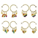 Ohrhänger aus Emaille mit Regenbogen-Pride-Flagge EJEW-JE05385-1