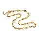 Messing Micro Pave klare Zirkonia Anhänger Halsketten & 304 Edelstahl Kaffeebohnenkette Halsketten Sets NJEW-JN03061-4