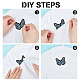 AHANDMAKER 30pcs Butterfly Embroidered Patch Iron on or Sew on PATC-GA0001-08-3