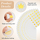OLYCRAFT 1200pcs/40 Sheets Leaf Envelope Seal Stickers 1 Inch Gold Round Envelope Seal Stickers Maple Wutong Leaf Self-Adhesive Seal Stickers Poplar Claw Leaf Label Stickers for Gift Decorations DIY-WH0349-137F-4