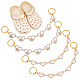 Corazón con mariposa/cadena de decoración de zapatos con eslabones de rhinestone de aleación infinita FIND-AB00008-1
