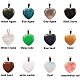 Ensembles pendentifs en pierres naturelles à coeur G-PH0026-05-2