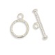 Alloy Ring Toggle Clasps PALLOY-J154-54S-1