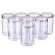 BENECREAT 8 PACK 250ml Empty Clear Plastic Slime Storage Favor Jars Wide-mouth Plastic Containers for display CON-BC0004-59B-1