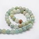 Faceted Round Natural Flower Amazonite Bead Strands G-L437-34-8mm-2
