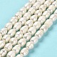 Fili di perle di perle d'acqua dolce coltivate naturali PEAR-E016-083-2