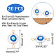 arricraft 20 Pcs Evils Eye Connector Charms KY-AR0001-11-2