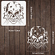 FINGERINSPIRE Evil Skull Stencils for Painting 30x30cm Laser Eyes Skull Stencils Plastic Skull Pattern Stencil Reusable DIY Decorative Stencil Template for Painting on Wood Wall and Tile DIY-WH0391-0294-2