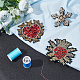 Gorgecraft 3 stile 3 pezzi di accessori per ornamenti in tessuto intrecciato DIY-GF0005-77-5