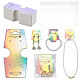 PandaHall Elite 400Pcs Laser Style Folding Paper Jewelry Display Hanging Cards FIND-PH0017-17-1