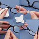 Gorgecraftシリコン眼鏡イヤーグリップ  シリコンD字型眼鏡ノーズパッド付き  メガネアクセサリー用  ミックスカラー  37x18x3.9mm  穴：6x2.5mm  8組 SIL-GF0001-03-4