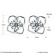 Exquisite 925 Sterling Silver Cubic Zirconia Stud Earrings EJEW-BB20096-7