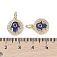 Real 18K Gold Plated Brass Micro Pave Cubic Zirconia Pendants KK-L209-078G-04-3