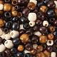 Крашеные бусины из натурального дерева cheriswelry WOOD-CW0001-01-LF-6