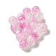 Perles acryliques craquelées peintes en spray bicolore OACR-G029-02-2