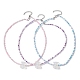 3 Uds. Conjunto de collares con colgante de oso acrílico luminoso de 3 colores NJEW-JN04510-1